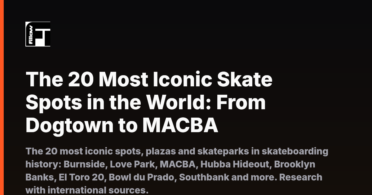 The 20 Most Iconic Skate Spots in the World: From Dogtown to MACBA