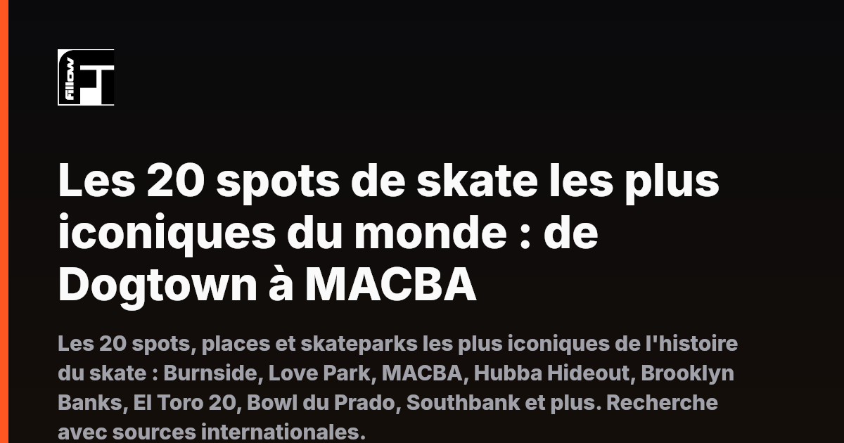 Les 20 spots de skate les plus iconiques du monde : de Dogtown à MACBA